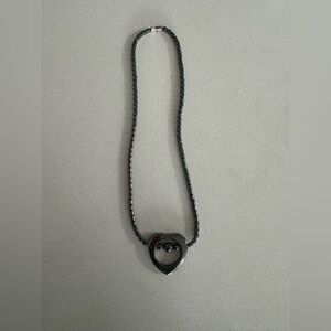 Hematite Heart Necklace